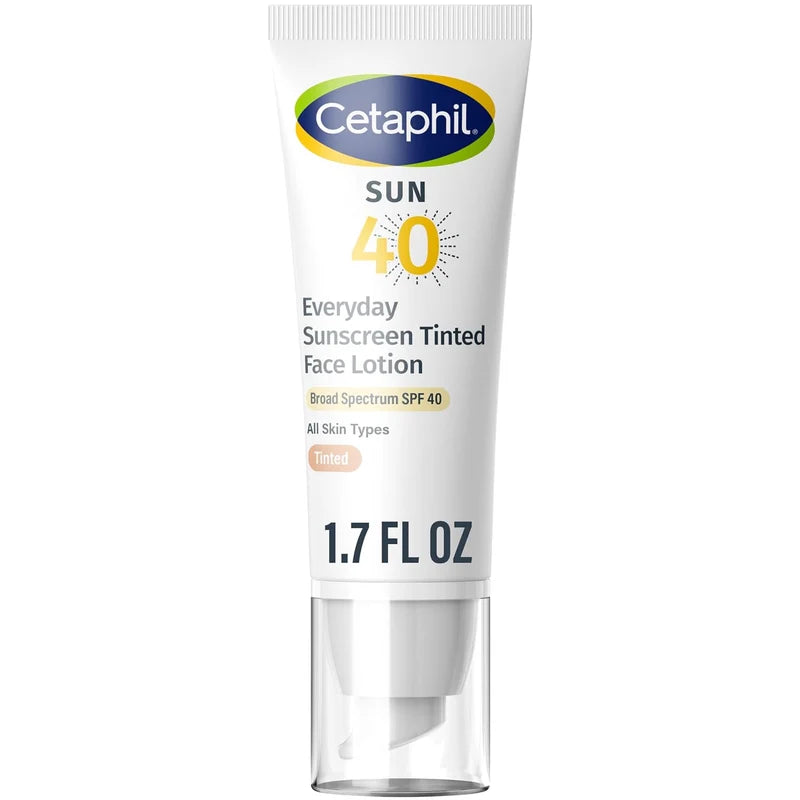 Cetaphil Tinted Mineral Sunscreen SPF 40 (50ml) – Hydrating Face Lotion with Vitamin E