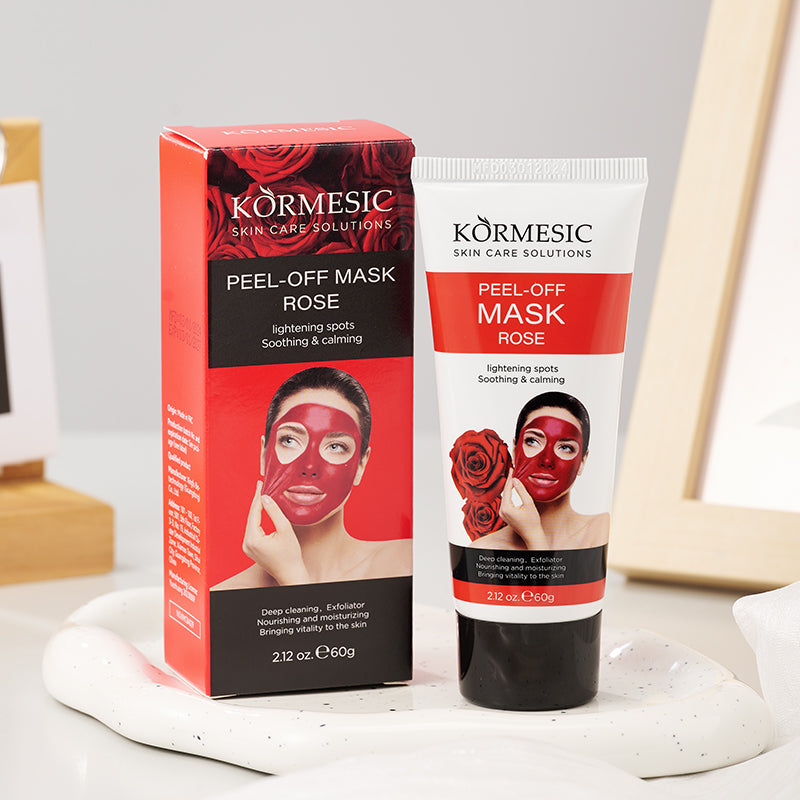KORMESIC Rose Peel-Off Mask (60g) – Deep Cleansing, Brightening & Exfoliating Facial Mask