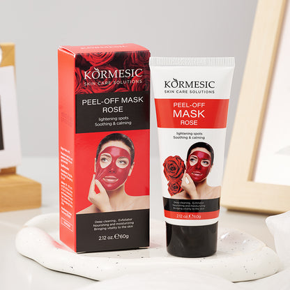 KORMESIC Rose Peel-Off Mask (60g) – Deep Cleansing, Brightening & Exfoliating Facial Mask