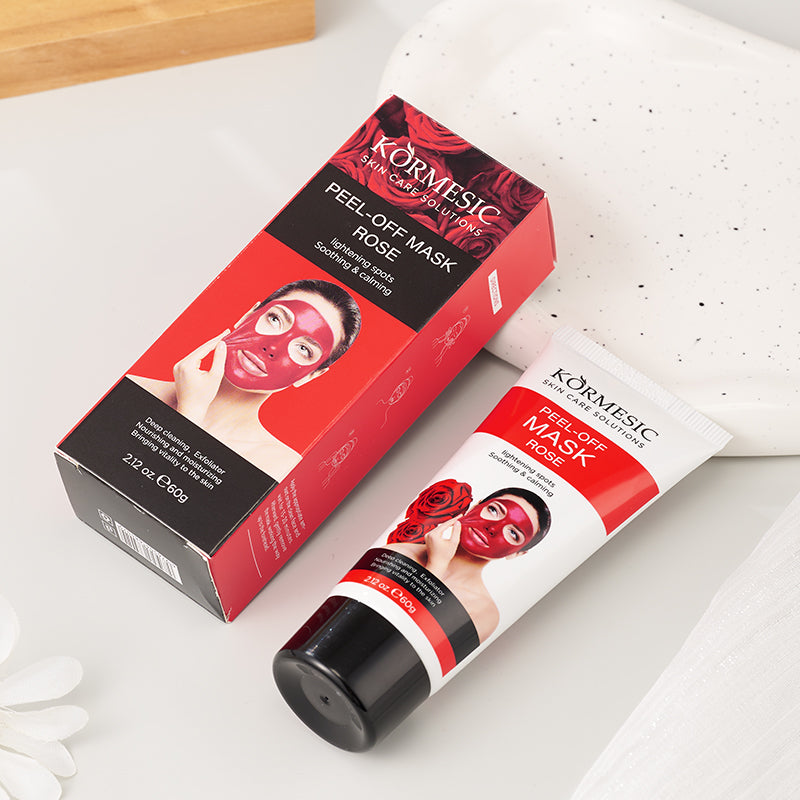 KORMESIC Rose Peel-Off Mask (60g) – Deep Cleansing, Brightening & Exfoliating Facial Mask