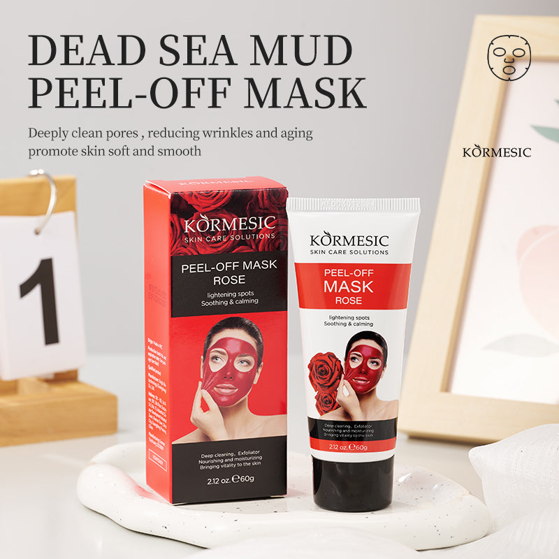 KORMESIC Rose Peel-Off Mask (60g) – Deep Cleansing, Brightening & Exfoliating Facial Mask